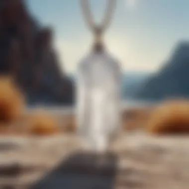 Selenite's Metaphysical Essence Selenite pendant set against a serene background, emphasizing its metaphysical properties