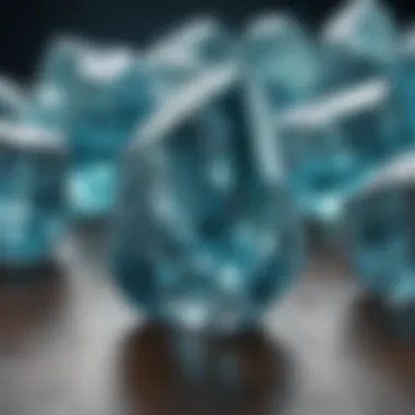 The Serene Beauty of Aquamarine Beautiful aquamarine crystal with delicate facets reflecting light