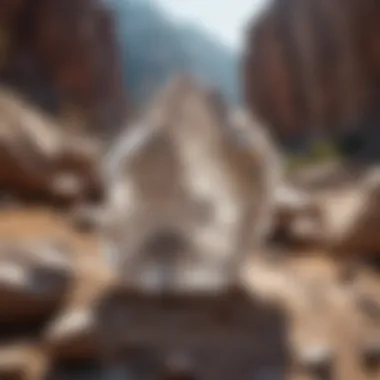 Quartz in Nature: Geological Formation and Beauty A geological setting displaying quartz veins within rock formations