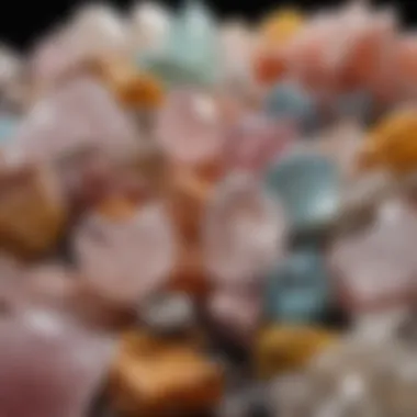 Diverse Varieties of Quartz: A Colorful Collection An assortment of quartz varieties, highlighting their unique colors and forms