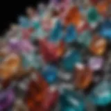 A stunning array of colorful crystals showcasing their natural beauty.