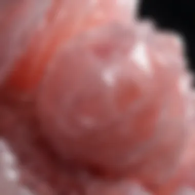 Rose Calcite: Nature's Pink Wonder A natural specimen of rose calcite showcasing its unique texture