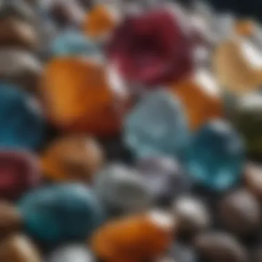 Diversity of Crystal Rocks A stunning array of crystal rocks showcasing various colors and textures
