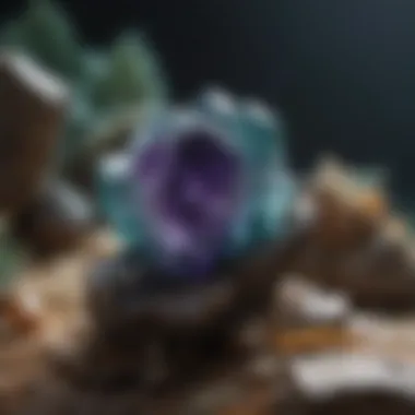 Fluorite in Its Natural Habitat Fluorite mineral in its natural geological setting.