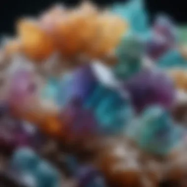The Colorful Spectrum of Fluorite Crystals Vibrant fluorite crystals showcasing a spectrum of colors.
