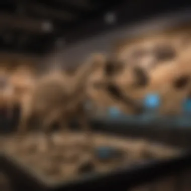Exploring Fossil Exhibits in Las Vegas Visitors exploring a fossil exhibit in a Las Vegas museum