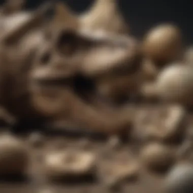 Types of Dinosaur Fossils A visual comparison of different types of dinosaur fossils, including bones, teeth, and eggs.