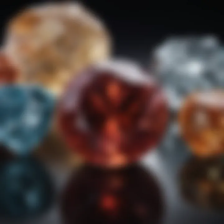 An artistic representation of gemstones used in jewelry, emphasizing their versatility