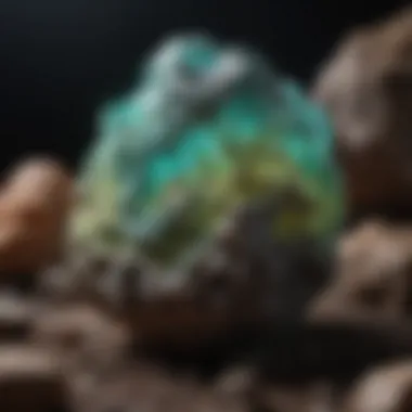 Glow-in-the-Dark Geological Specimens Visual representation of glow-in-the-dark materials in geological specimens