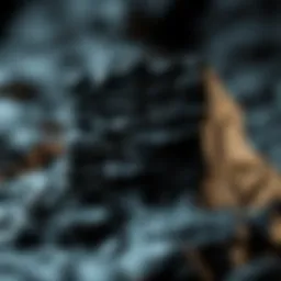 Molecular structure of graphite showing layered arrangement