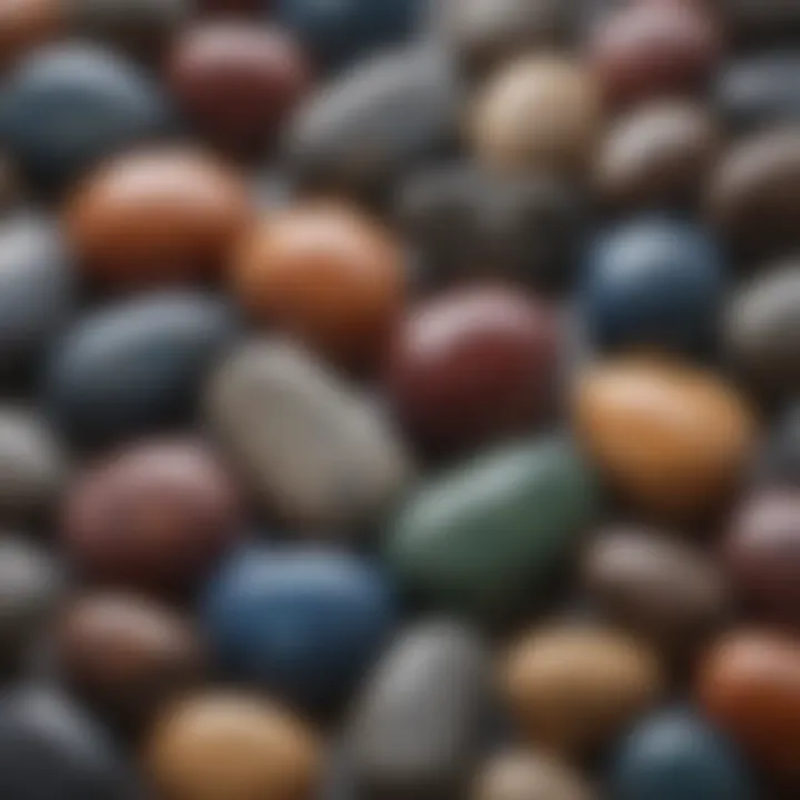 An array of polished stones demonstrating results from using Harbor Freight Tumblers