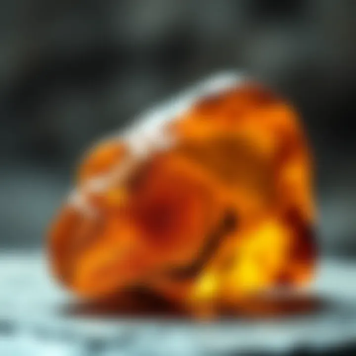 A historical artifact crafted from Burmese amber, representing its cultural significance