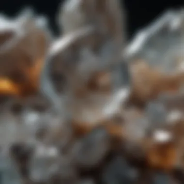 Crystal Inclusions Under Magnification Detailed view of crystal inclusions under magnification