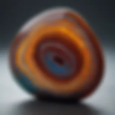 Stunning Polished Agate with Color Bands Close-up of polished agate showcasing vibrant color bands