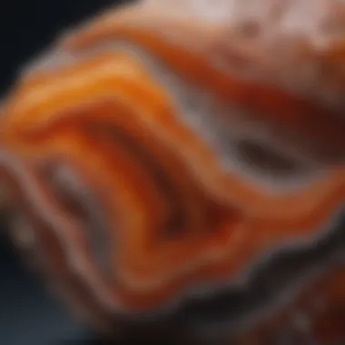 Natural Rough Agate Stone with Unique Patterns Rough agate stone displaying natural patterns and textures