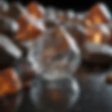 Brilliant Crystal Reflections An assortment of crystals reflecting light, highlighting their clarity and brilliance.