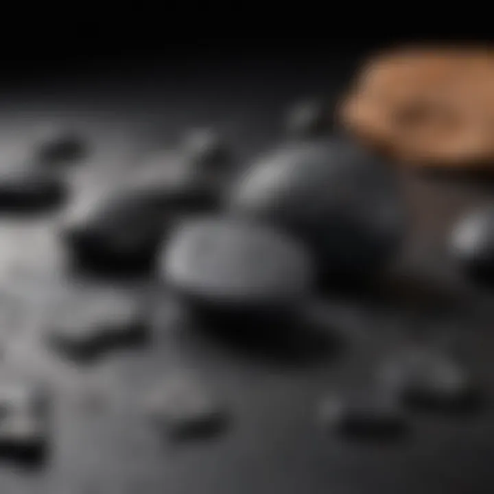 Comparison of hardness testing on different black stones with tools