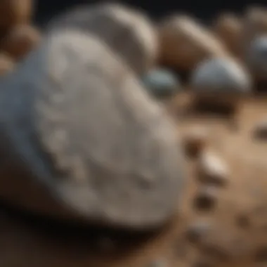 Close-up of a stone tool showcasing intricate details