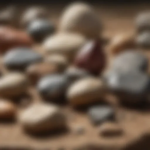 Various types of Indian stone tools displayed for identification