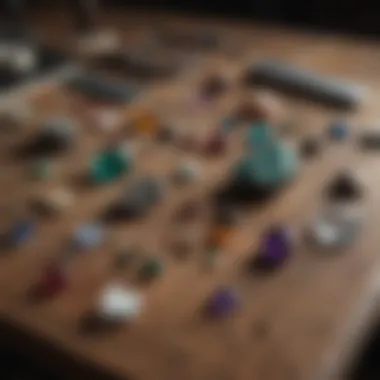 Essential Tools for Gemstone Identification A set of gemstone identification tools laid out on a table