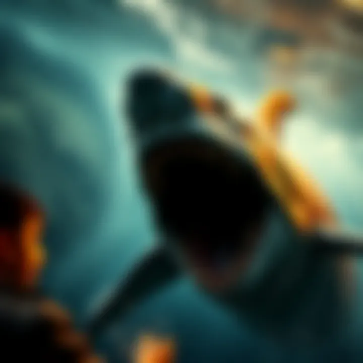 Megalodon in Action Reconstruction of megalodon in its natural habitat depicting its predatory behavior