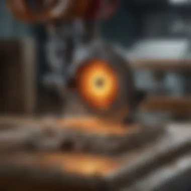 Lapidary Slab Saw in Action A lapidary slab saw in operation, demonstrating its functionality on a gemstone.