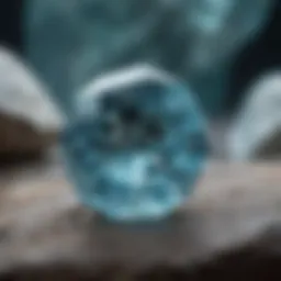 A stunning aquamarine gemstone showcasing its crystal clarity and light blue hue