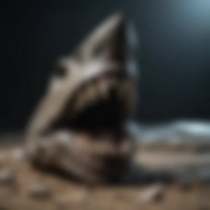 Detailed fossil evidence showcasing megalodon teeth