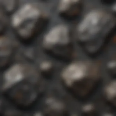 Detailed Texture of Meteorite Surface A close-up of a meteorite's surface showcasing its unique texture and features