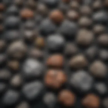 A collection of various meteorite types displayed on a dark background
