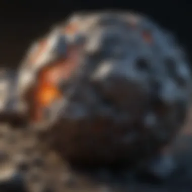 Microscopic Examination of Meteorite Structure Microscopic view of meteorite structure