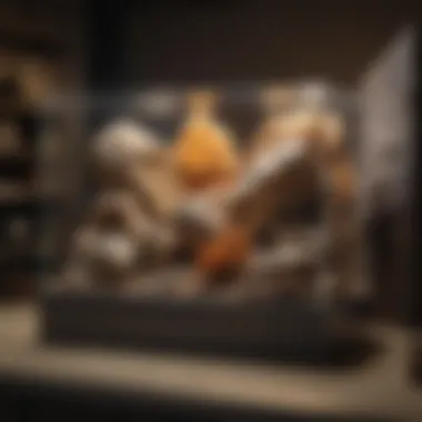 Modern Aesthetics in Geological Display Interior design of a modern rock display case
