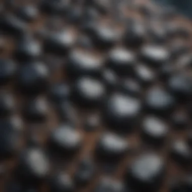 Natural Environment of Glittery Black Sparkly Rocks Natural habitat where glittery black sparkly rocks can be found in the wild