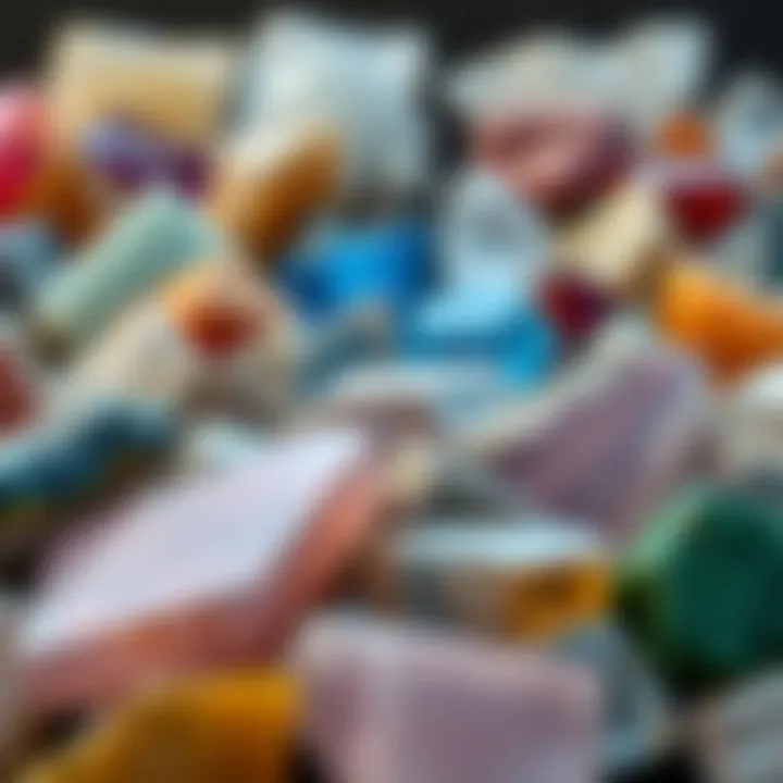 Display of various quartz styles and colors