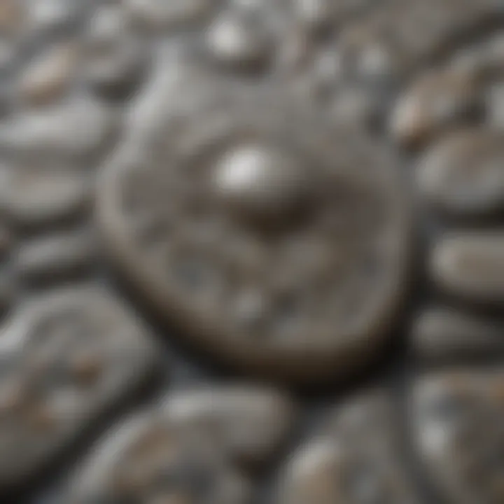 Close-up view of polished Petoskey stone highlighting its unique patterns