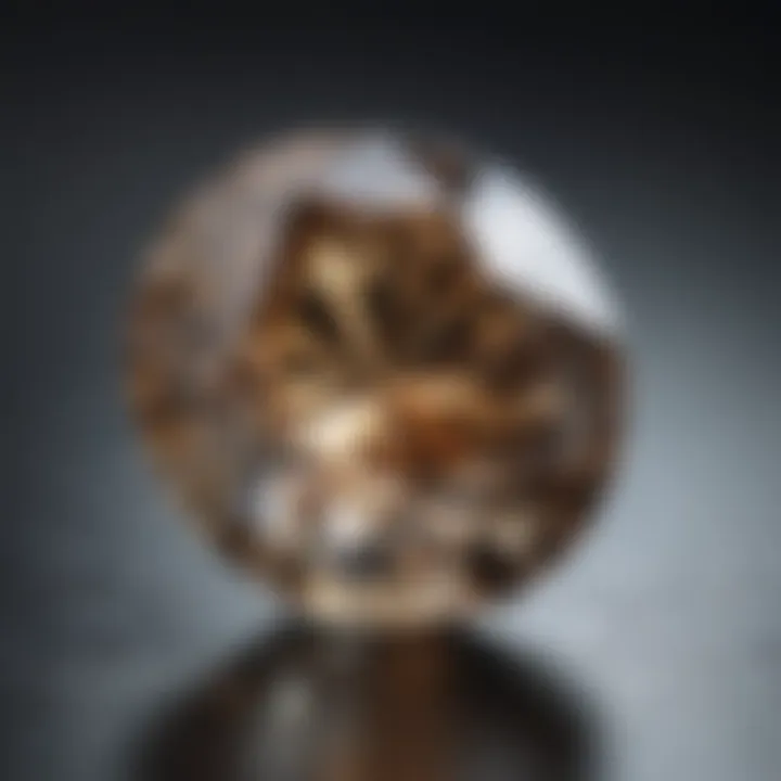 Close-up of a single exquisite diamond highlighting its cut and brilliance.