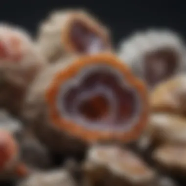 Natural Beauty of Raw Bulk Geodes Natural geodes in their raw state, highlighting their geological origins.