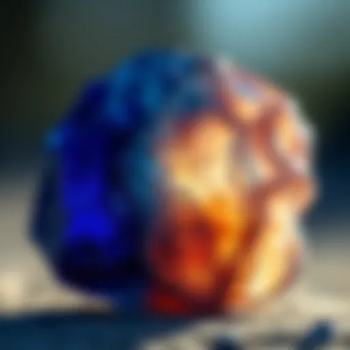 Natural Beauty of Raw Sapphire Raw sapphire crystal showcasing its natural beauty and unique color variations