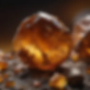 A Stunning Example of Natural Amber with Inclusions Natural amber fossil showcasing inclusions