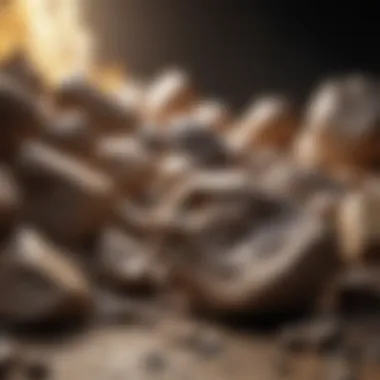 Details in Light: Rock Specimens Close-up of rock specimens under specialized lighting
