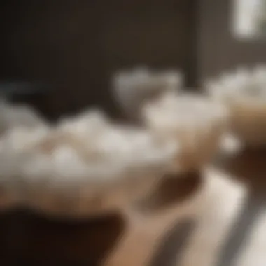 An assortment of selenite bowls of varying sizes and shapes