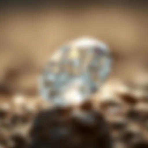 Showcasing a beautiful semi-precious stone that resembles diamond.
