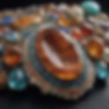Historical Use of Semi-Precious Stones in Jewelry A historical depiction showing the use of semi-precious stones in ancient jewelry.