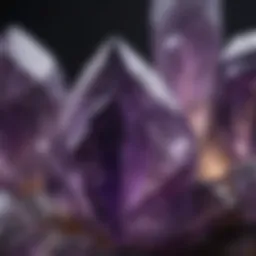 A close-up view of a Siberian Amethyst crystal showcasing its deep purple hue and natural facets.