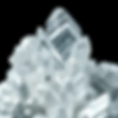 Close-up view of silver crystals highlighting their unique geometric structures.