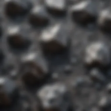 Crystalline Patterns in Metallic Meteorite Detailed structure of a metallic meteorite highlighting its crystalline patterns.