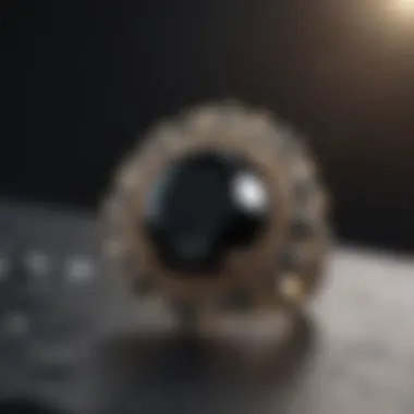 Exquisite Jewelry Featuring Sparkling Black Stone Jewelry piece incorporating sparkling black stone