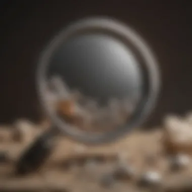 Detailed view of a jeweller's magnifying glass highlighting fine details