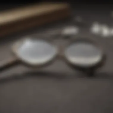 Various types of jewellers' magnifying glasses displayed elegantly