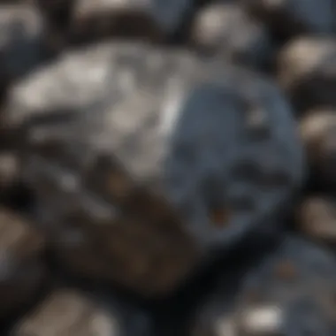 Unique Texture of a Metallic Meteorite A close-up view of a metallic meteorite showcasing its unique texture and surface features.